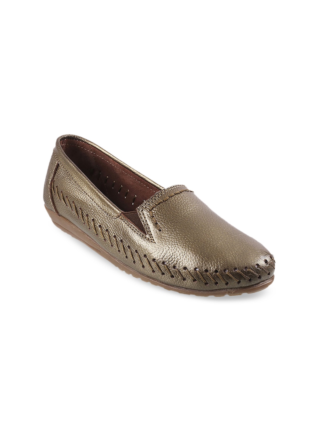 

Mochi Women Brown Textured Ballerinas