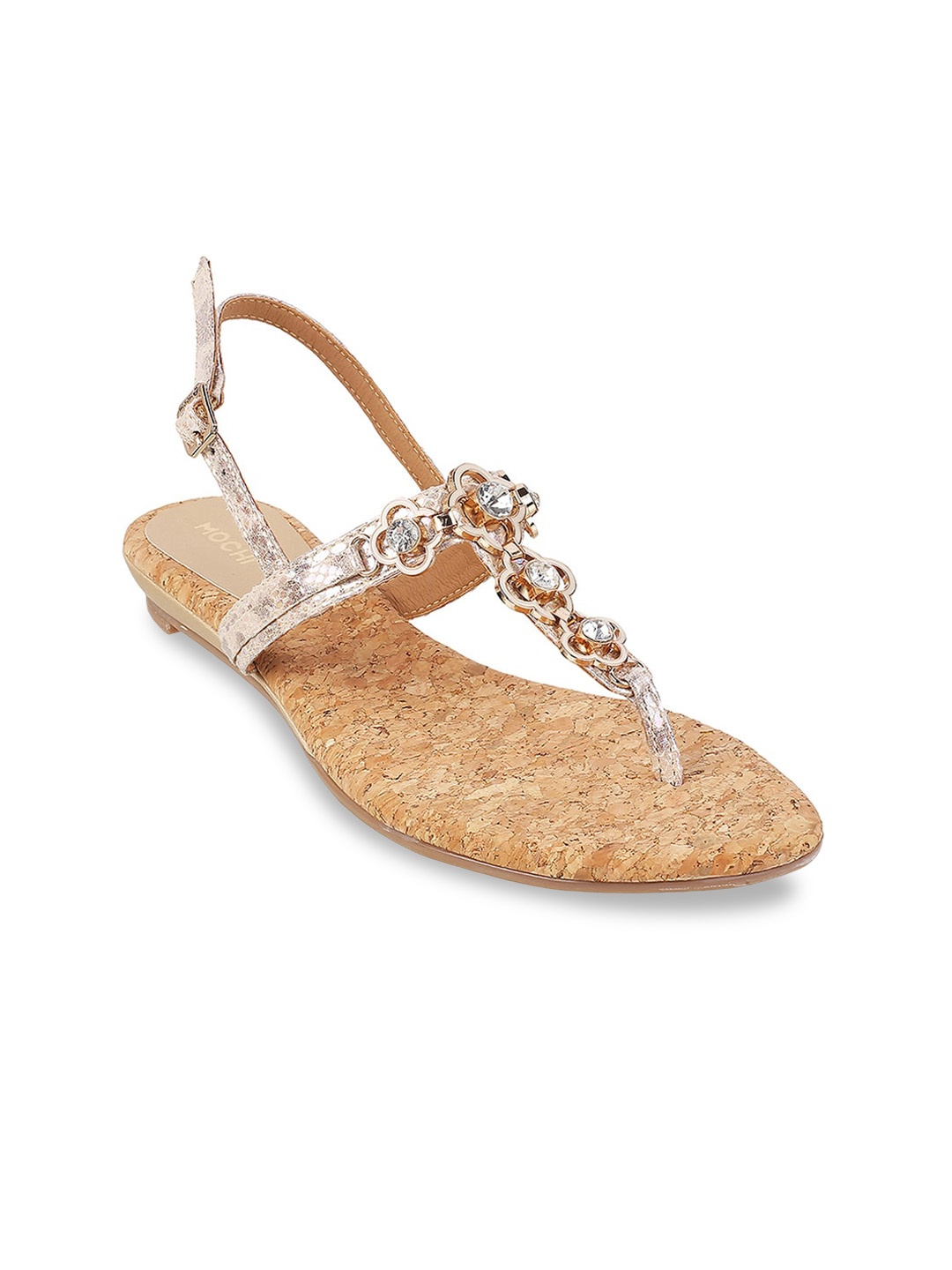 

Mochi Gold-Toned Embellished Comfort Heels