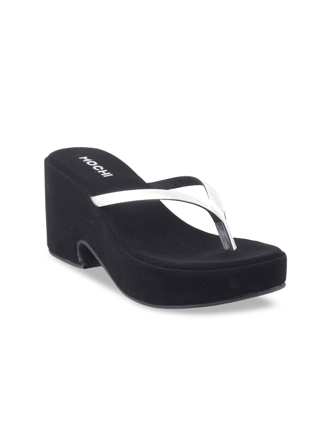 

Mochi Silver-Toned Platform Heels