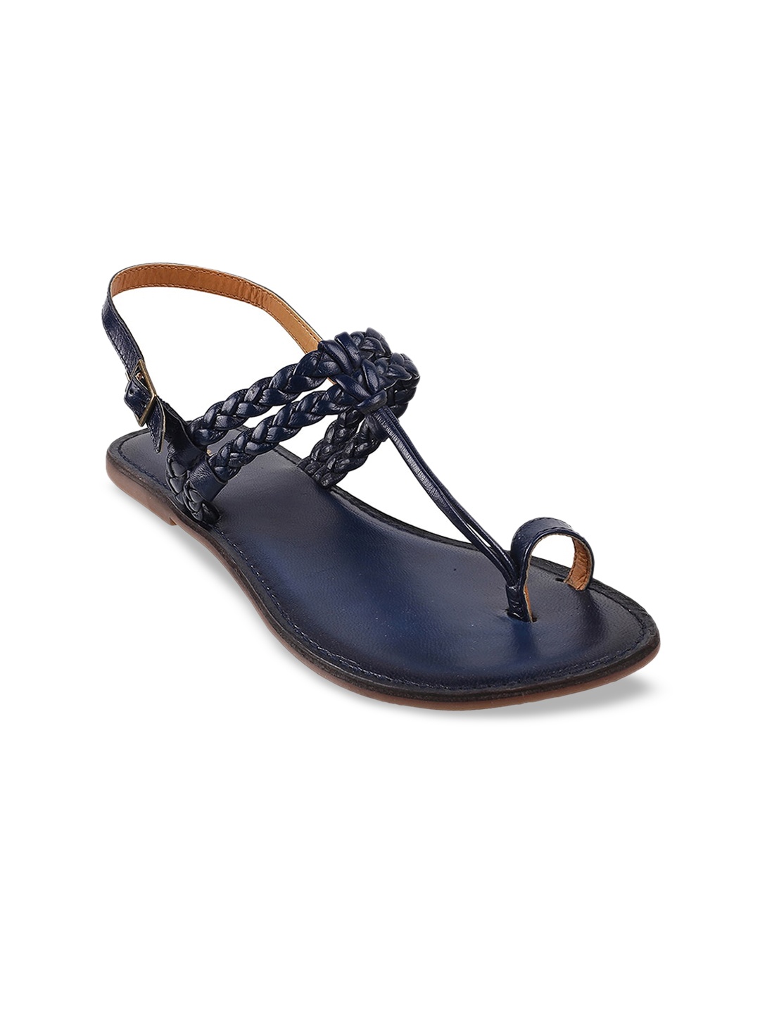 

Mochi Women Blue One Toe Flats