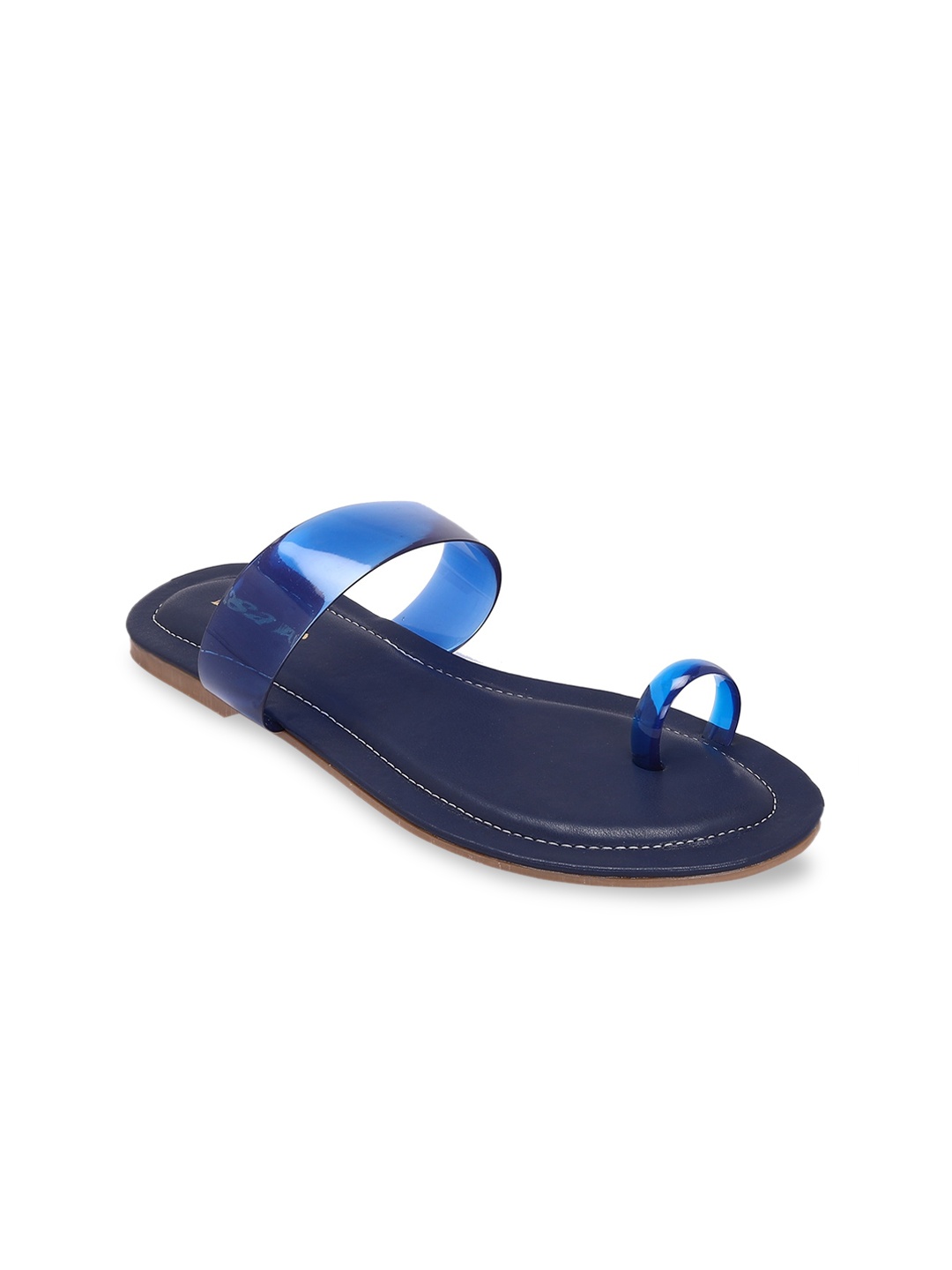 

LA SAVIE Women Navy Blue Solid One Toe Flats