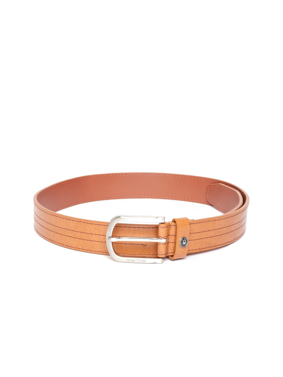 

United Colors of Benetton Men Tan Brown Solid Belt
