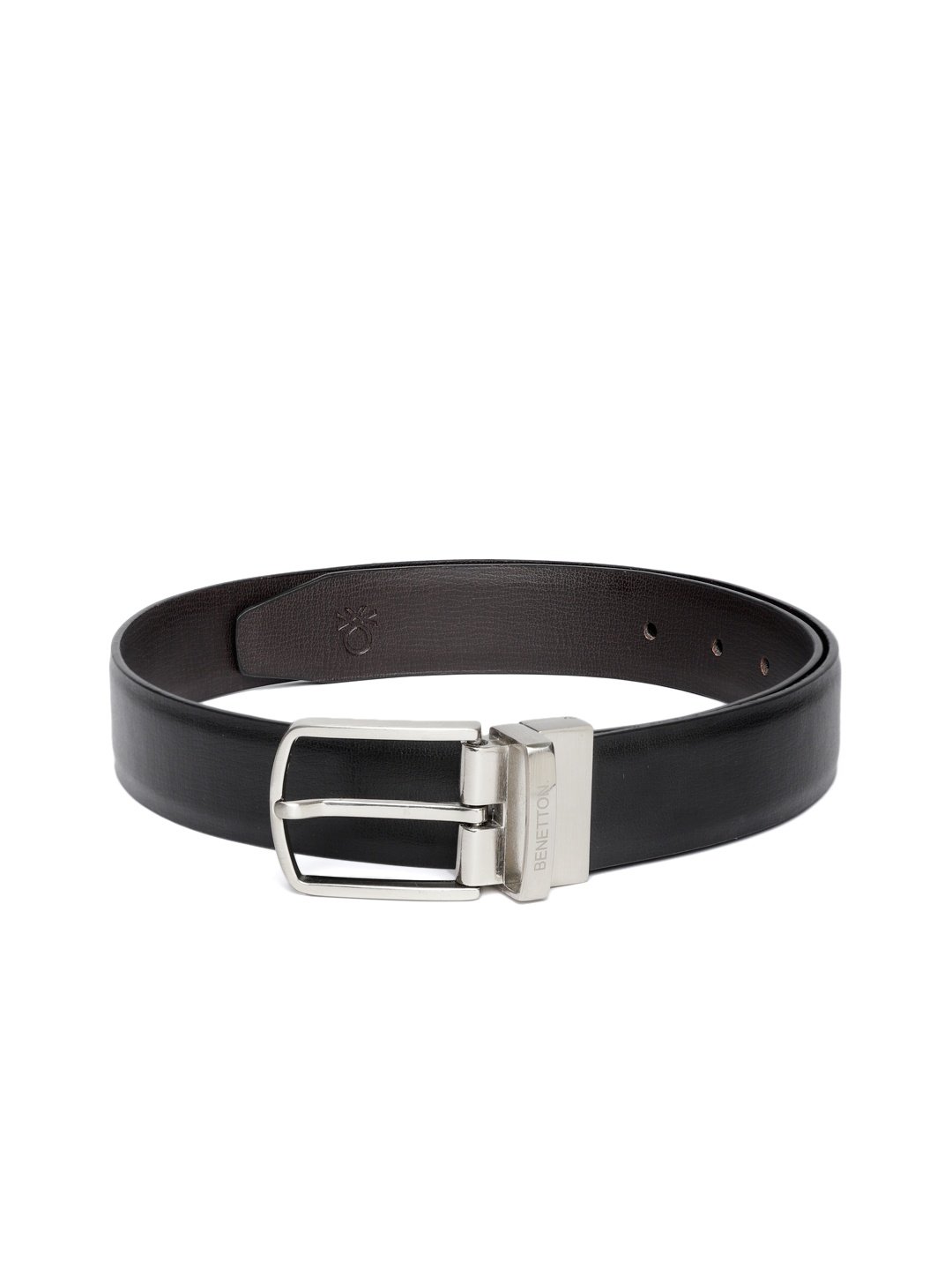 

United Colors of Benetton Men Black & Brown Reversible Belt