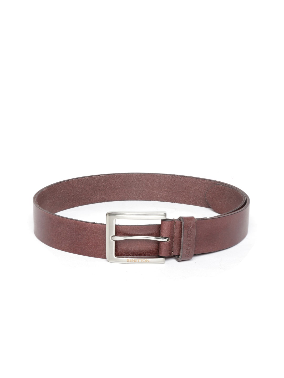 

United Colors of Benetton Men Brown Solid Leather Belt