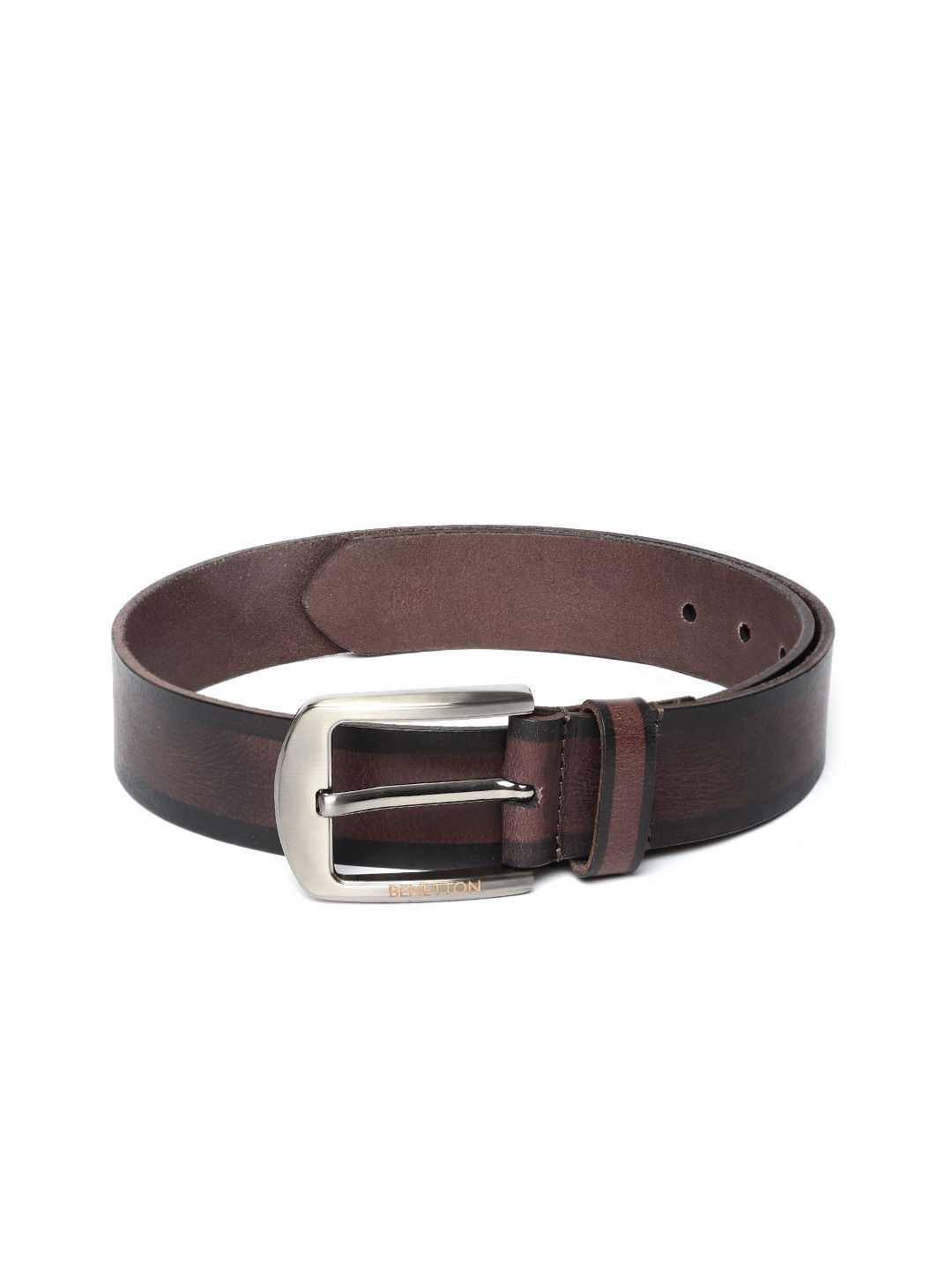 

United Colors of Benetton Men Brown Solid Leather Belt