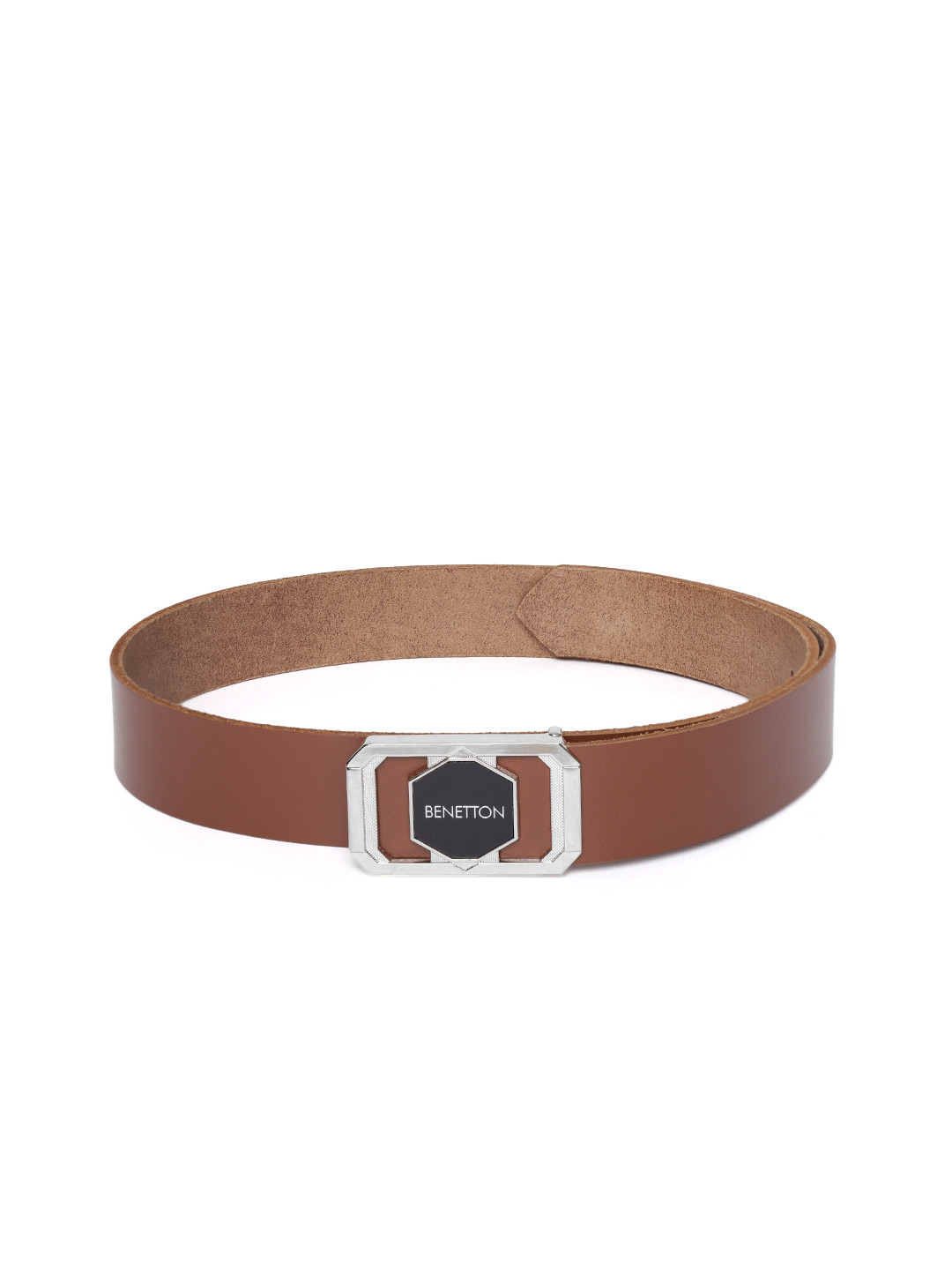 

United Colors of Benetton Men Tan Brown Leather Belt