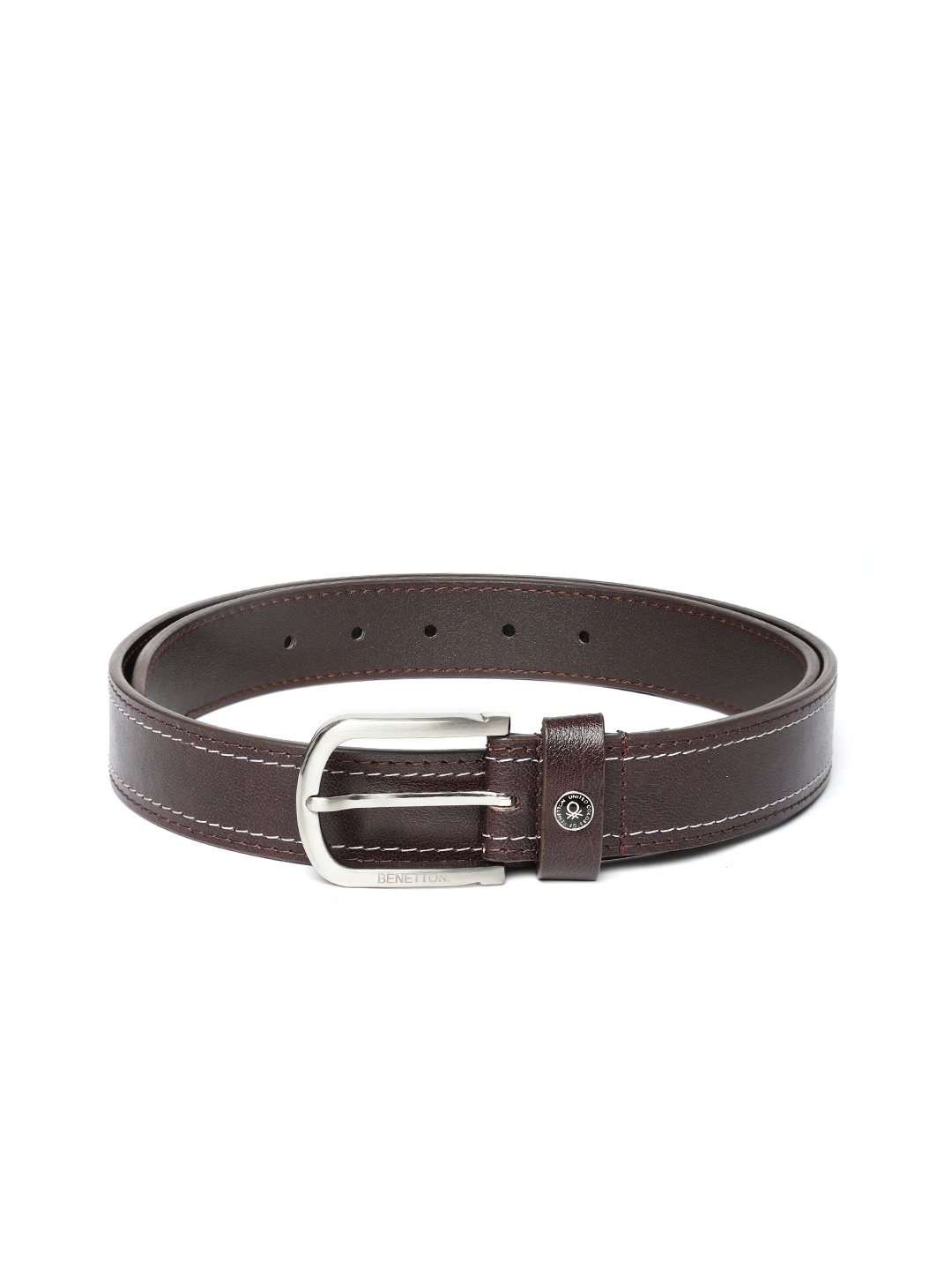 

United Colors of Benetton Men Brown Textured Belt