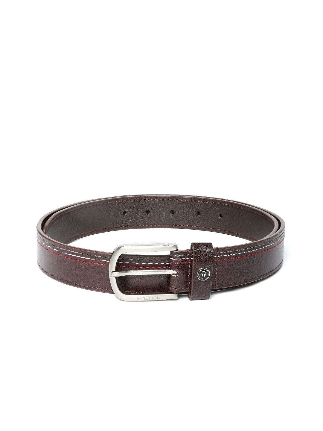 

United Colors of Benetton Men Brown Textured Belt