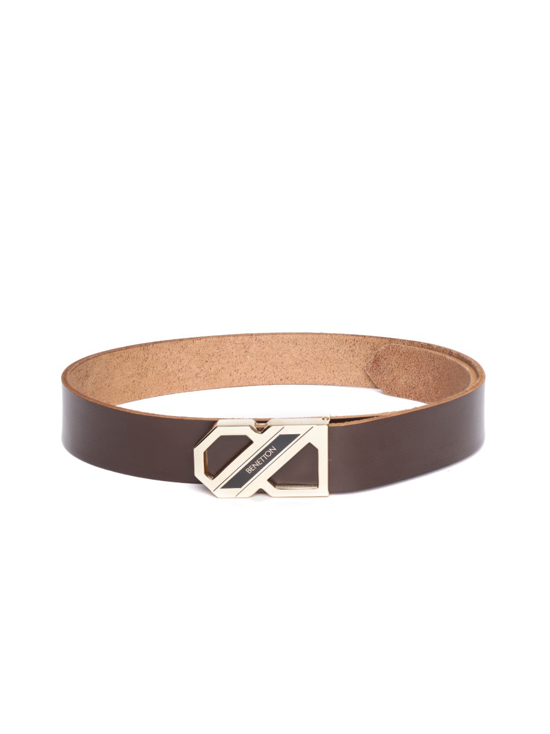 

United Colors of Benetton Men Coffee Brown Solid Leather Belt