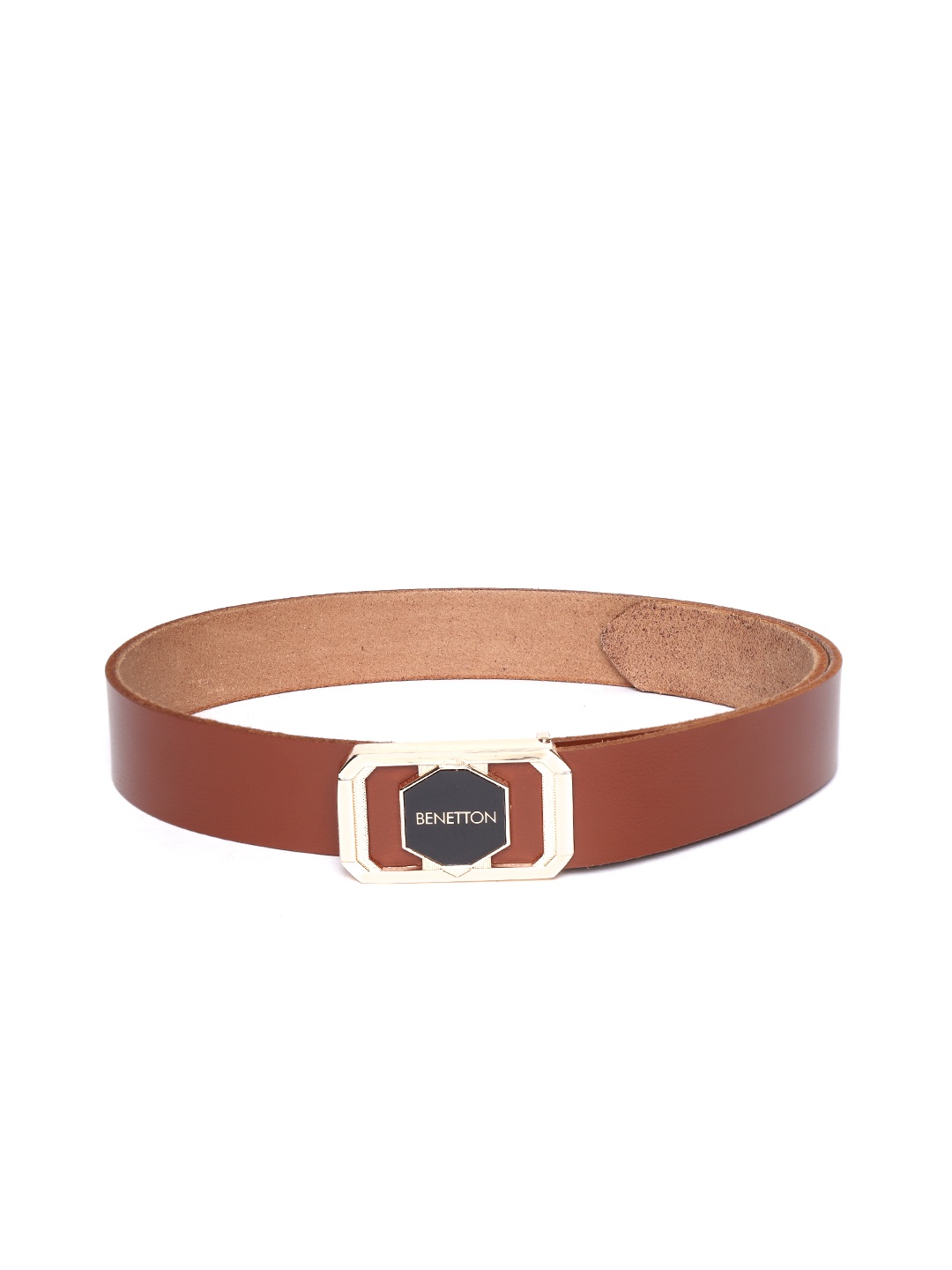 

United Colors of Benetton Men Coffee Brown Solid Leather Belt