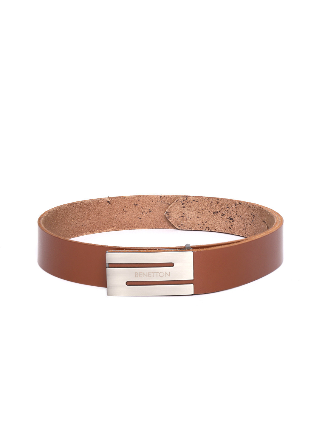 

United Colors of Benetton Men Tan Brown Solid Leather Belt