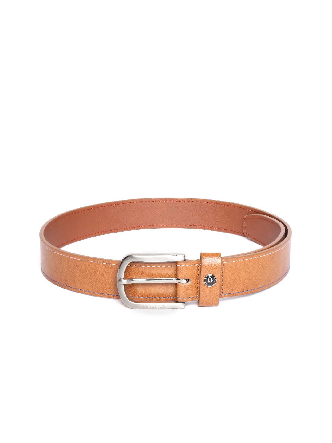 

United Colors of Benetton Men Tan Brown Textured Belt