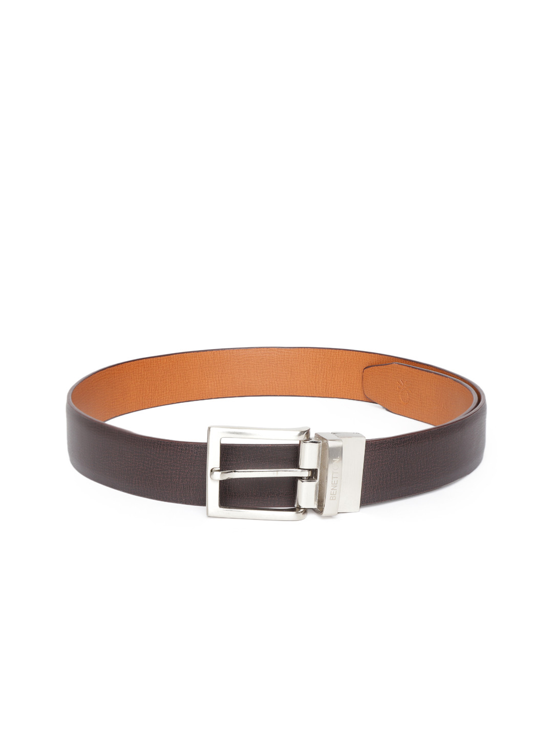

United Colors of Benetton Men Brown & Tan PU Reversible Formal Belt