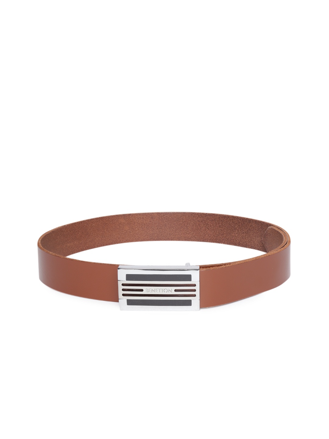 

United Colors of Benetton Men Tan Brown Leather Belt