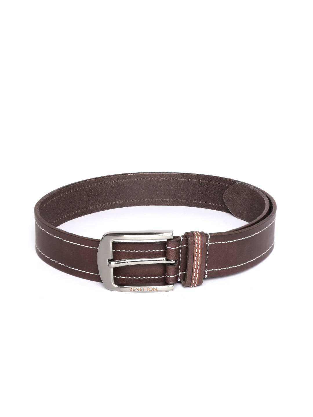 

United Colors of Benetton Men Brown Leather Belt