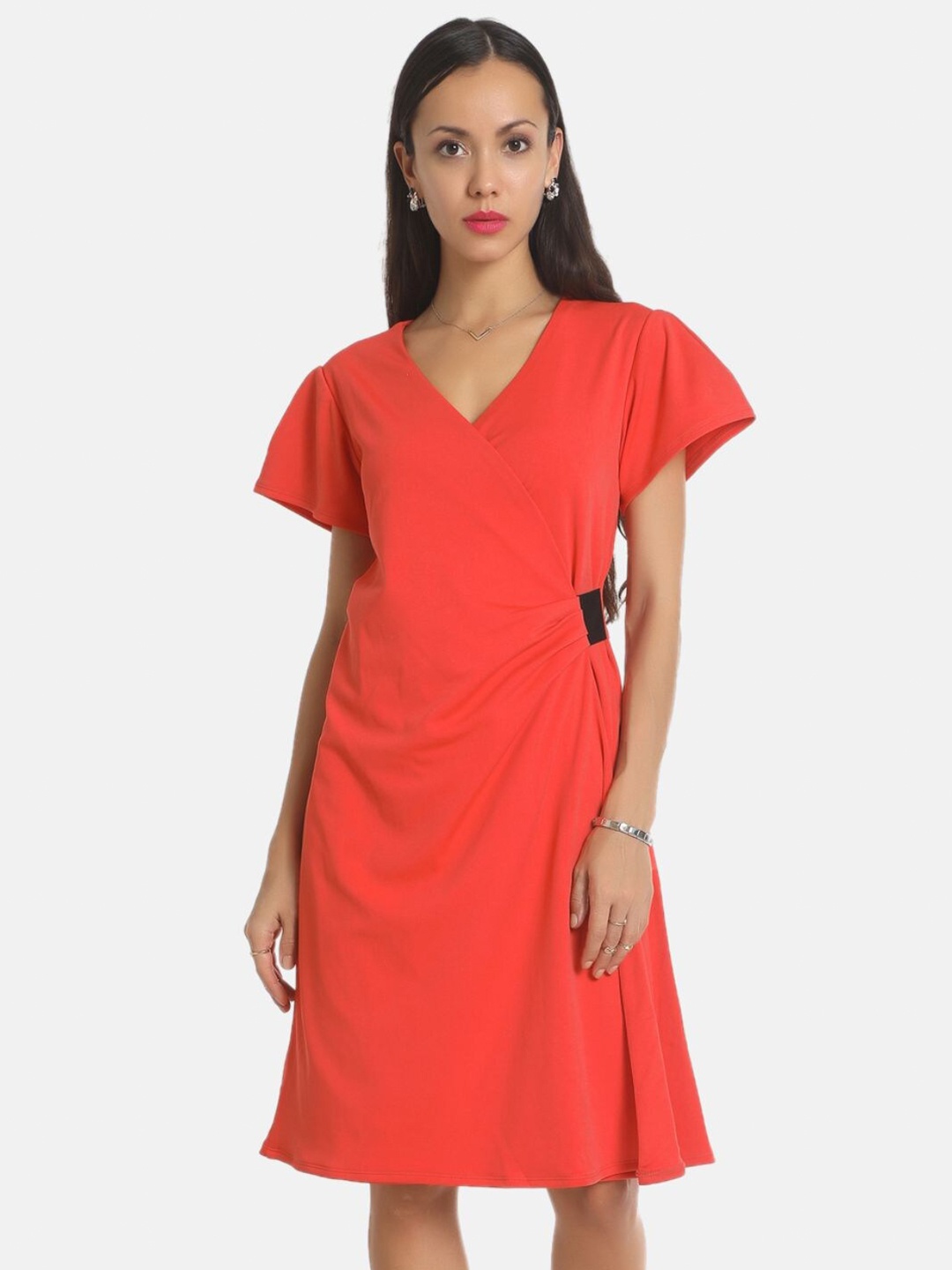 

AARA Orange Wrap Dress