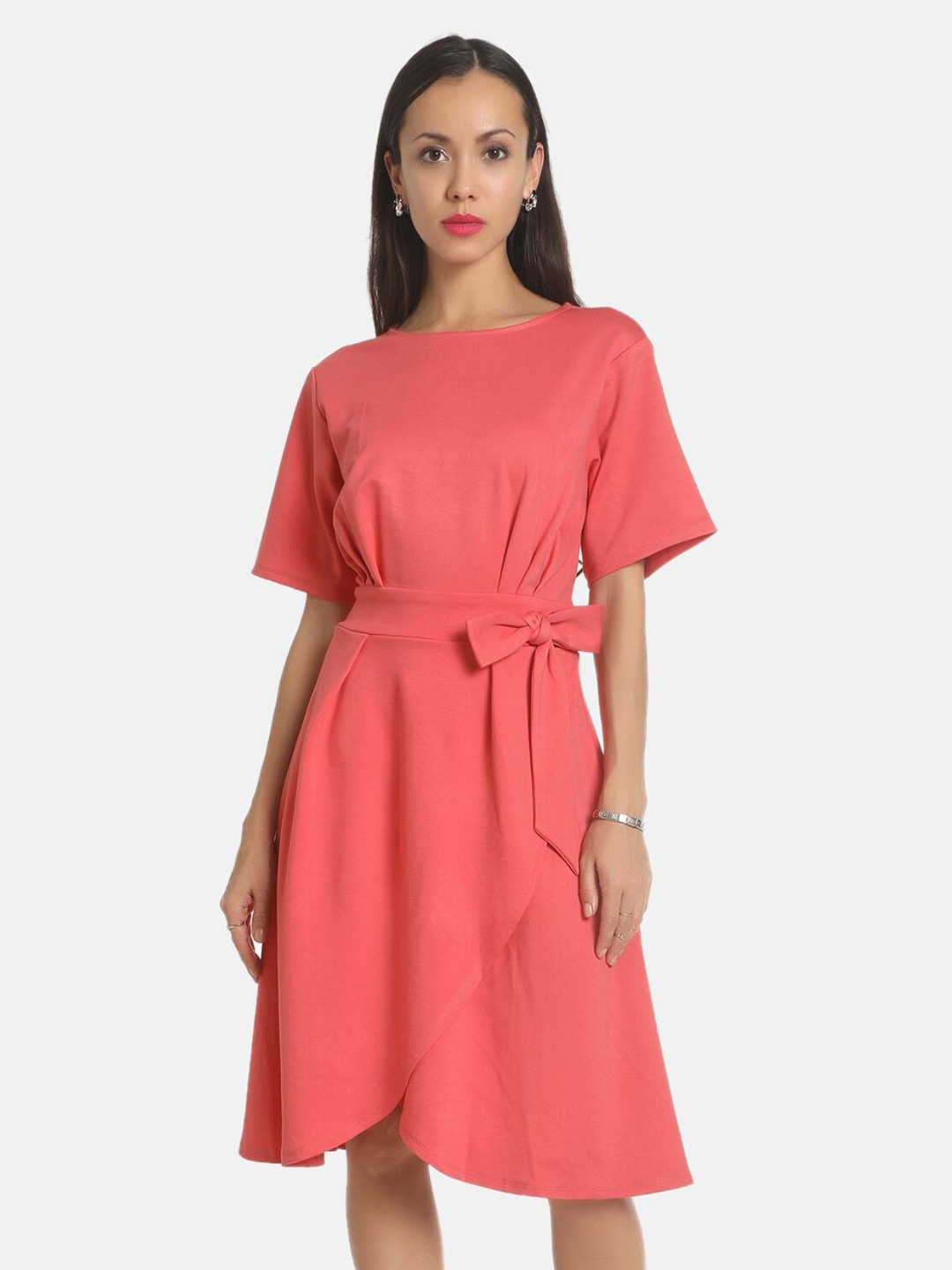 

AARA Orange Overlap Dress