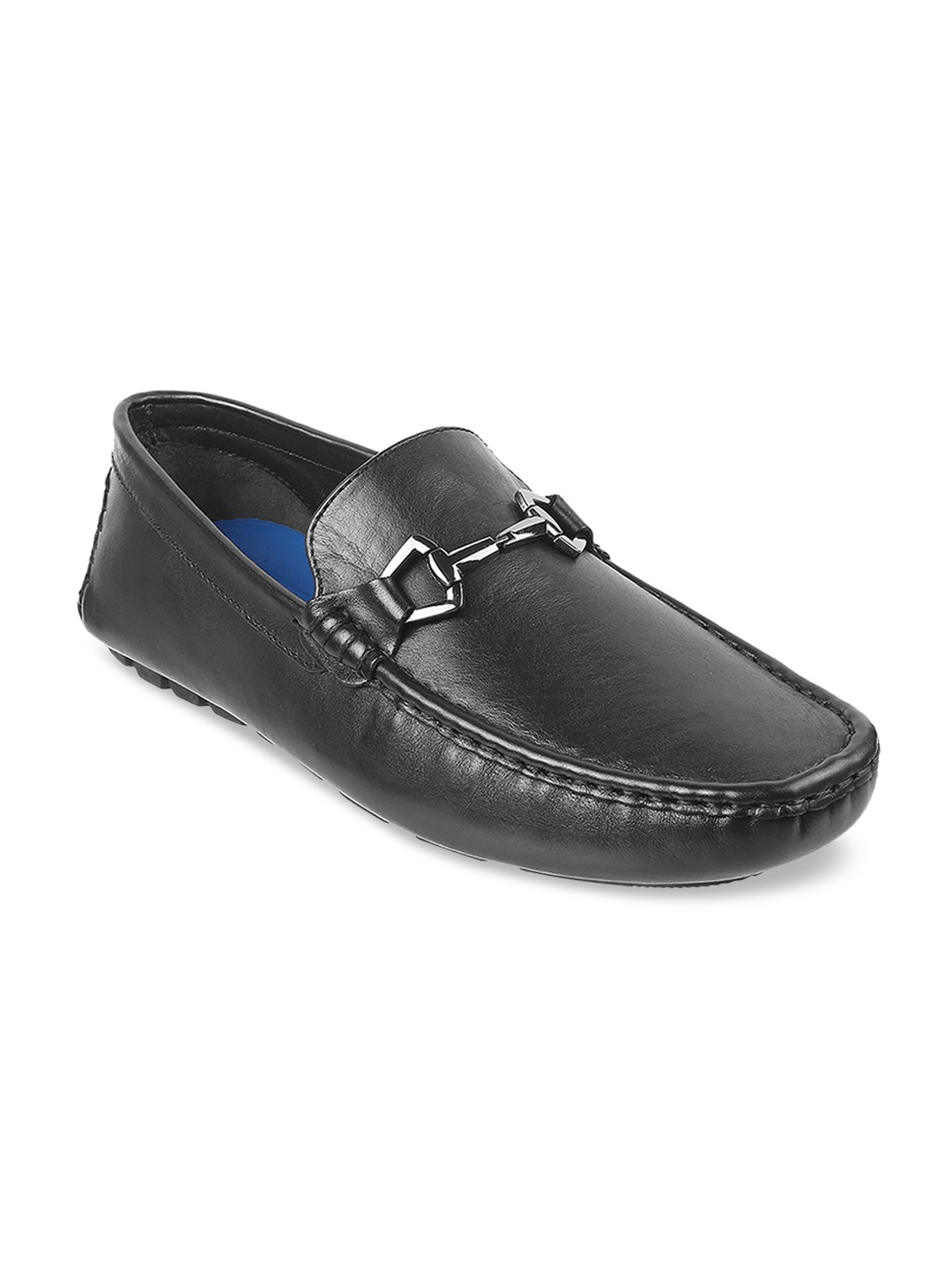 

J FONTINI Men Black Leather Loafers