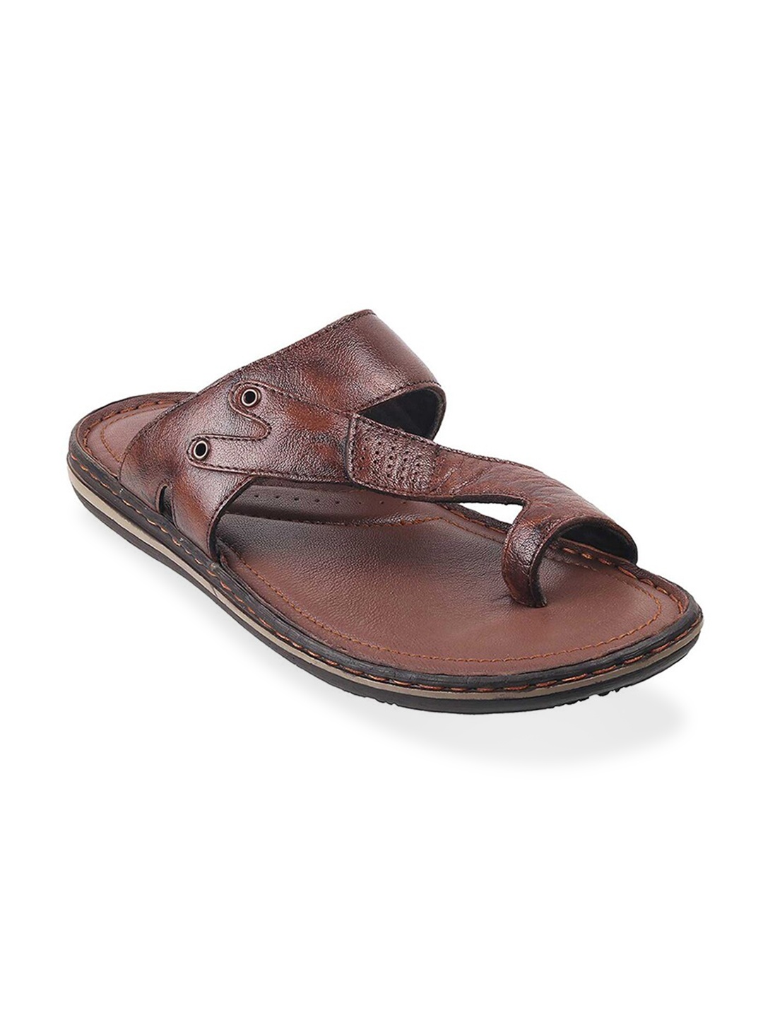 

Mochi Men Brown Leather Comfort Sandals