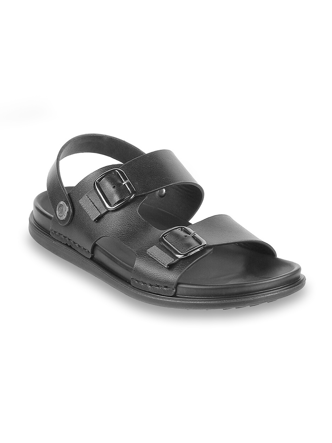 

Mochi Men Black Solid Comfort Sandals