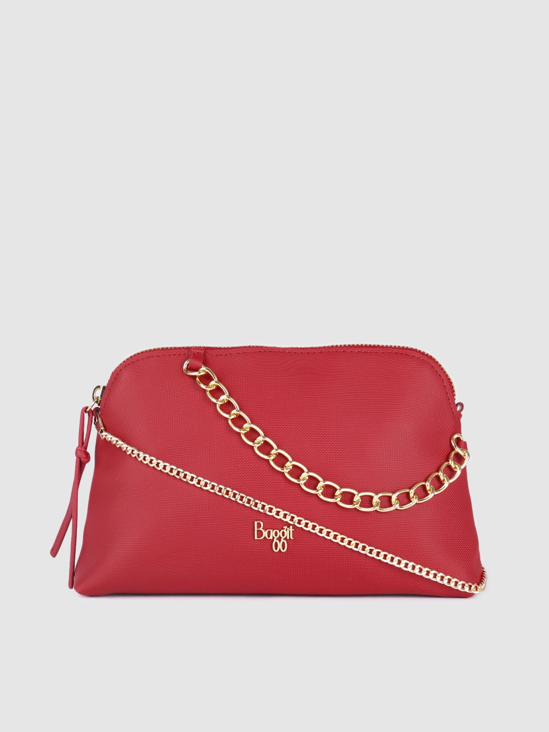 

Baggit Women Red Textured Structured Sling Bag