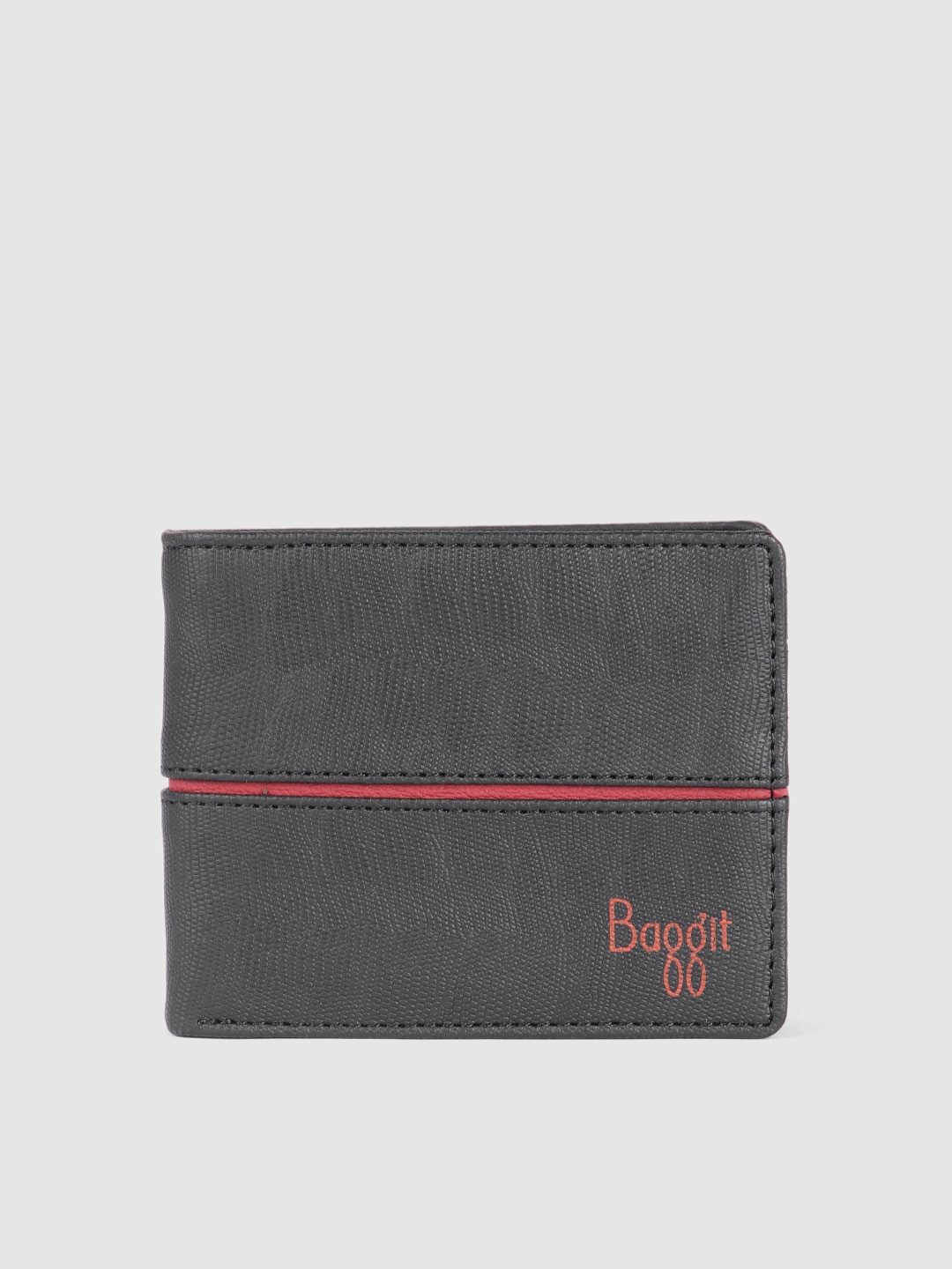 

Baggit Women Grey Animal Textured GW WANTED TIZZY Two Fold Wallet
