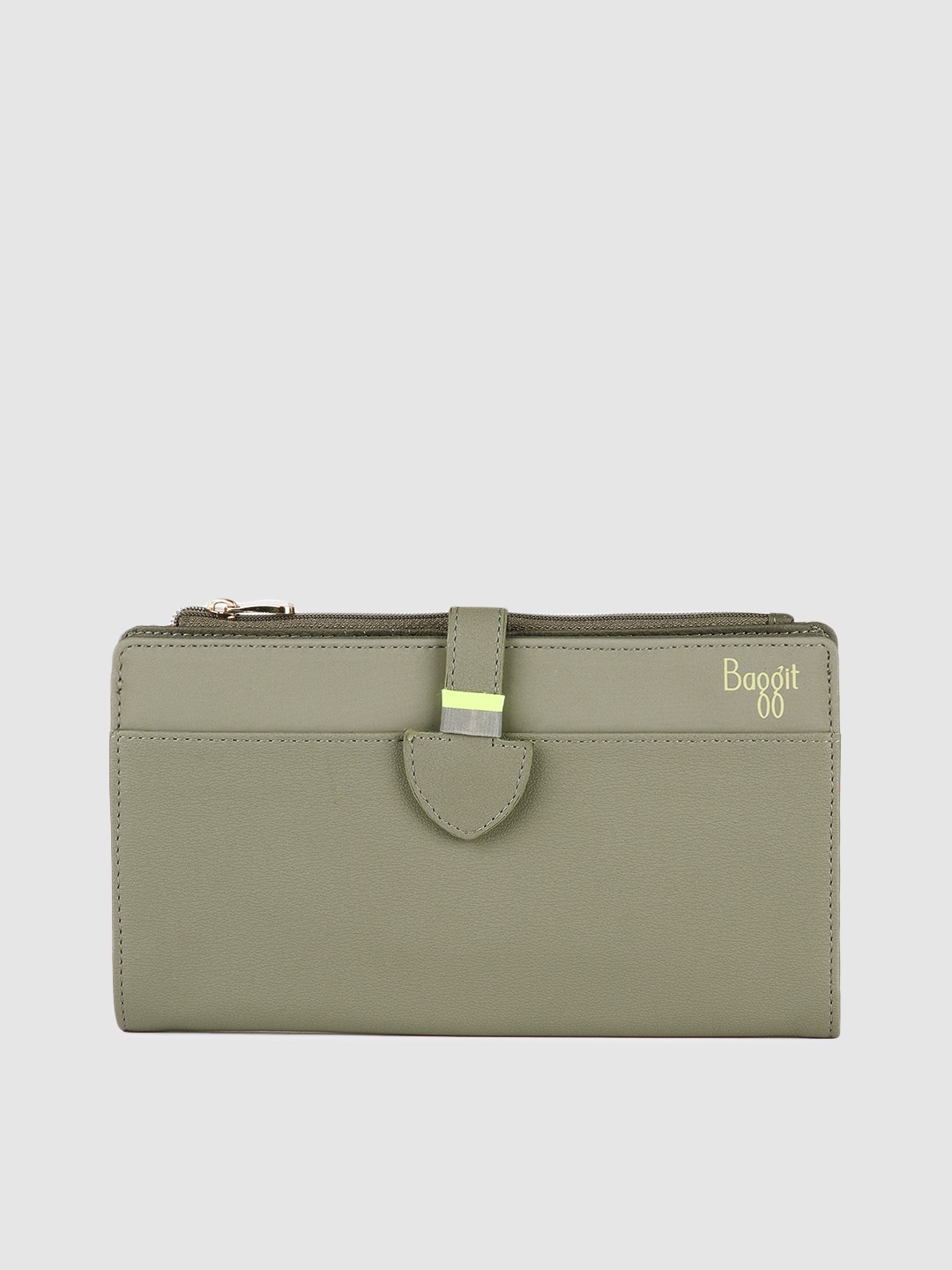 

Baggit Women Green Solid Two Fold Wallet
