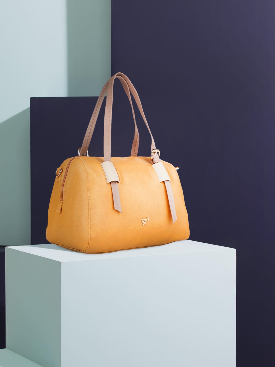 

Baggit Mustard Yellow WINKED TRIVAGO Bowling Handheld Bag