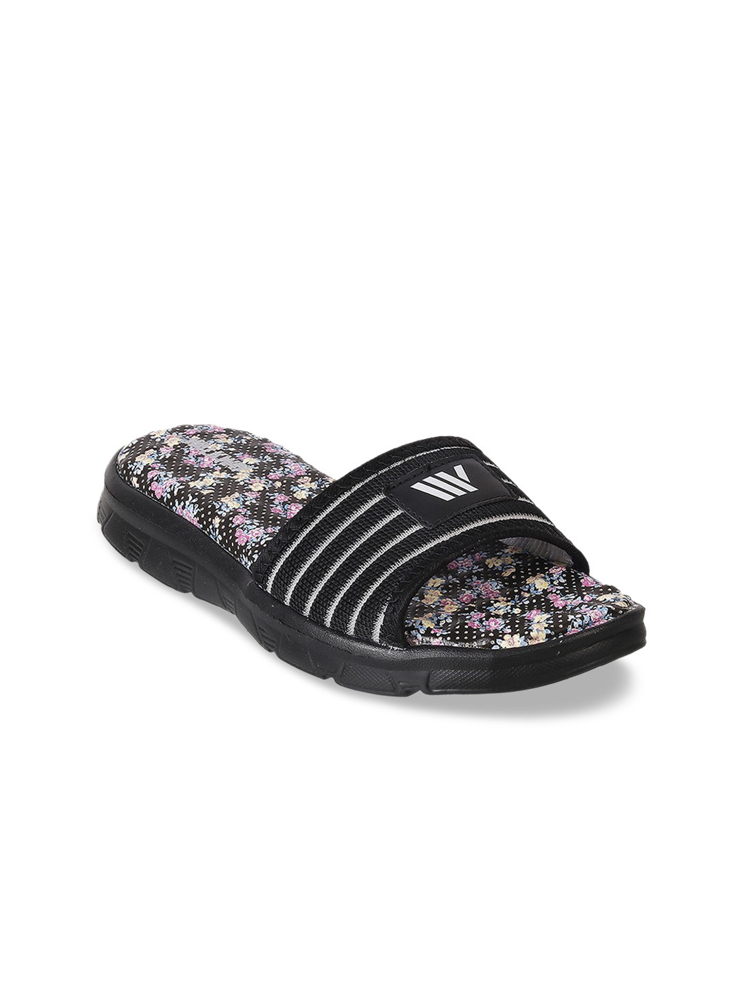 

WALKWAY by Metro Women Black & White Printed Open Toe Flats