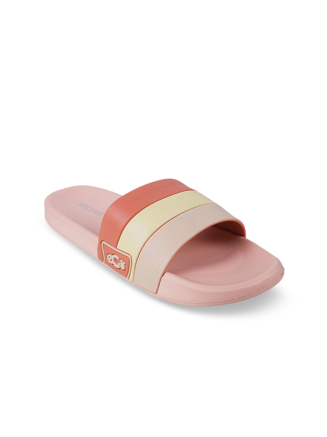 

WALKWAY by Metro Women Pink Colourblocked Open Toe Flats