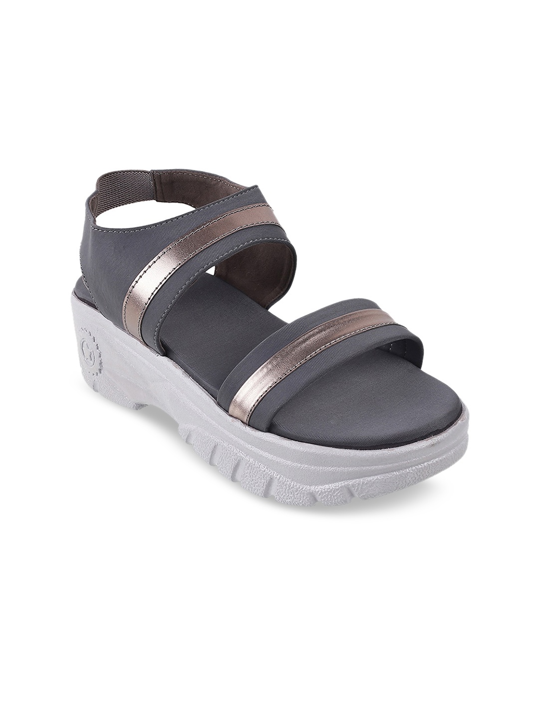 

WALKWAY by Metro Grey Striped Platform Sandals