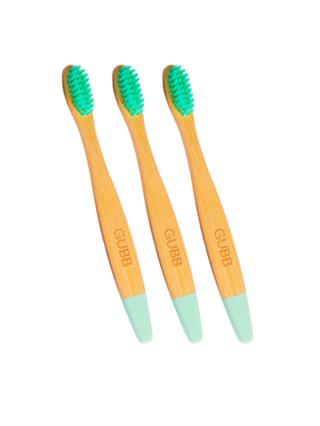 

GUBB Set Of 3 Green Organic Bamboo Tooth brushes