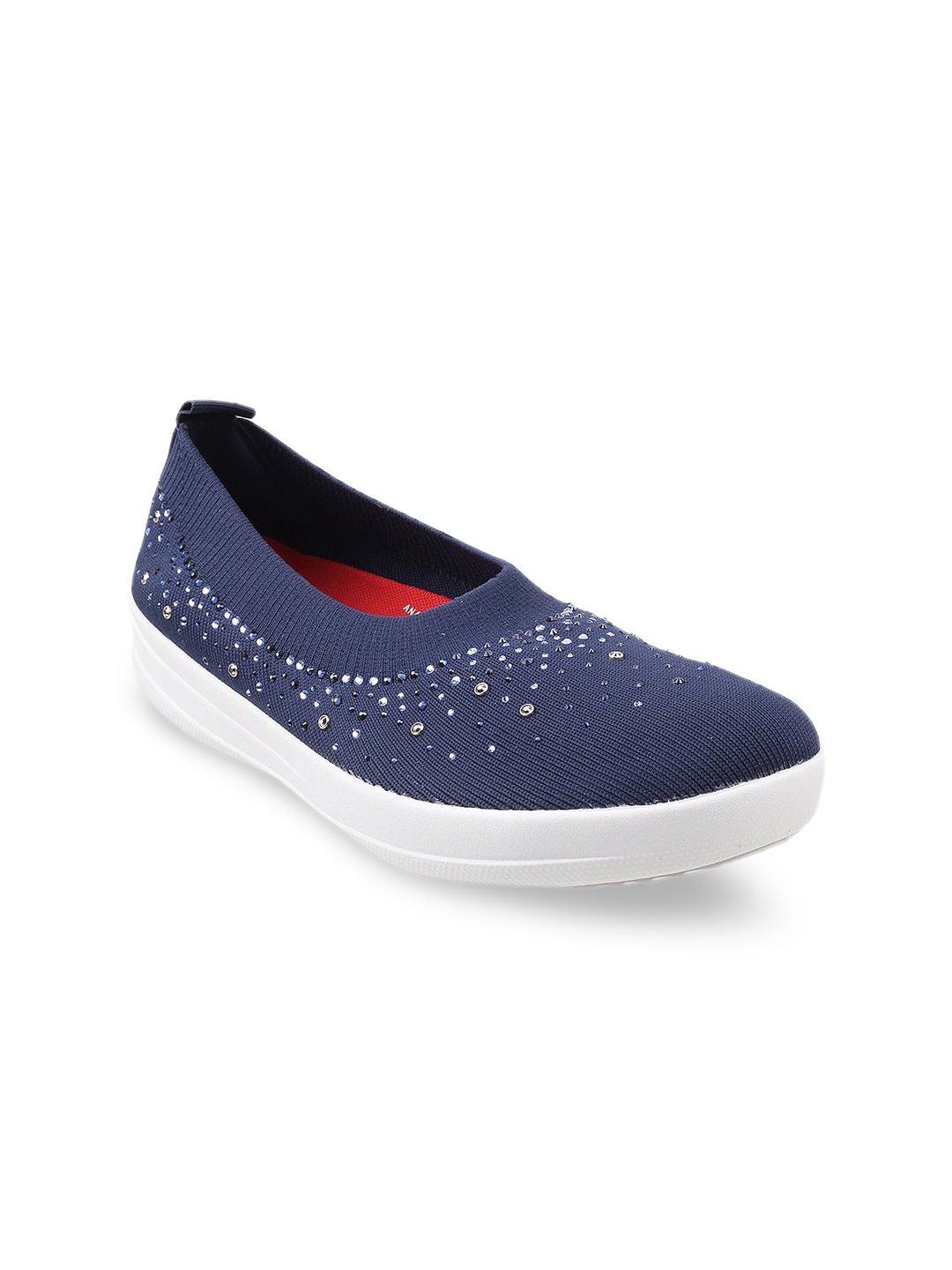 

fitflop Women Blue Printed Slip-On Sneakers