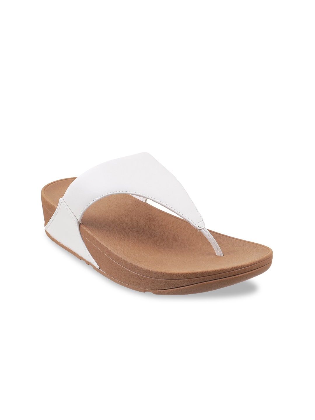 

Fitflop Women White Leather Wedge Sandals