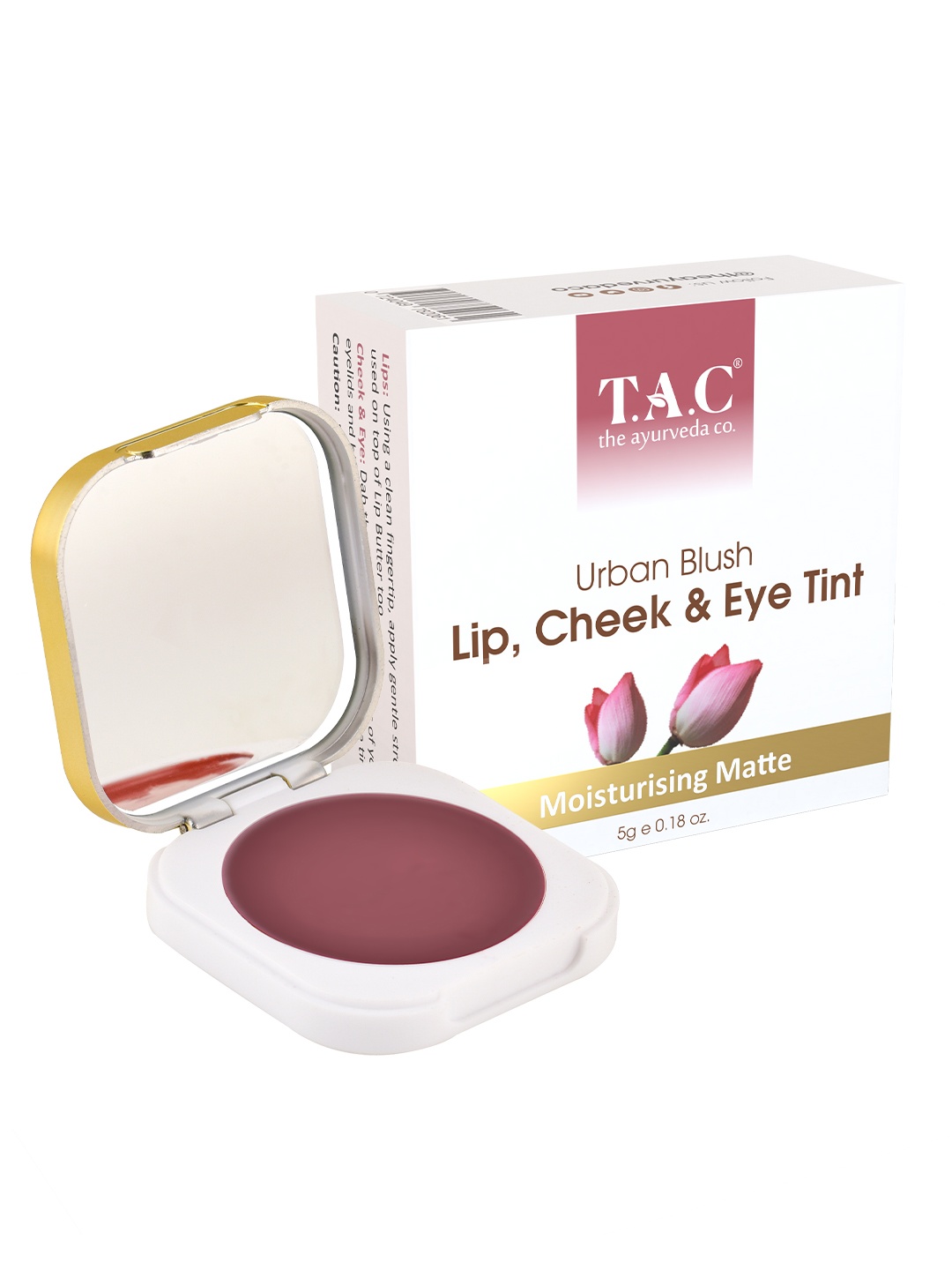 

TAC - The Ayurveda Co. Unisex Urban Blush Lip & Cheek Tint With Shea Butter- 5 gm, Pink