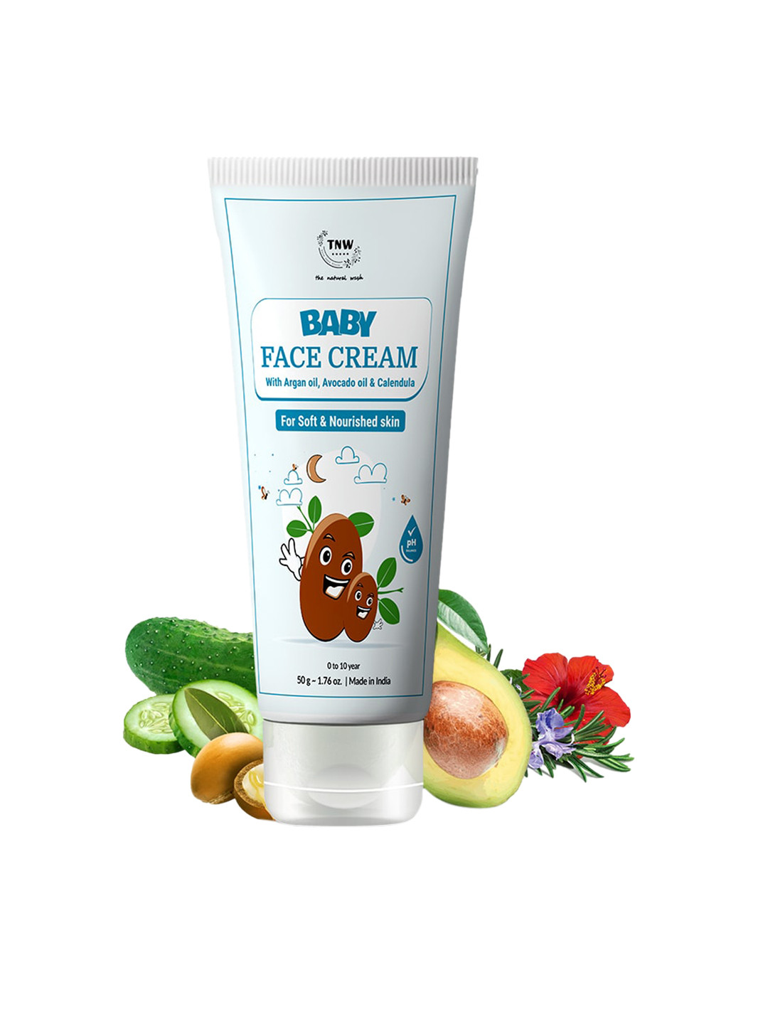 

TNW the natural wash Unisex Kids White Baby Face Cream- 50g