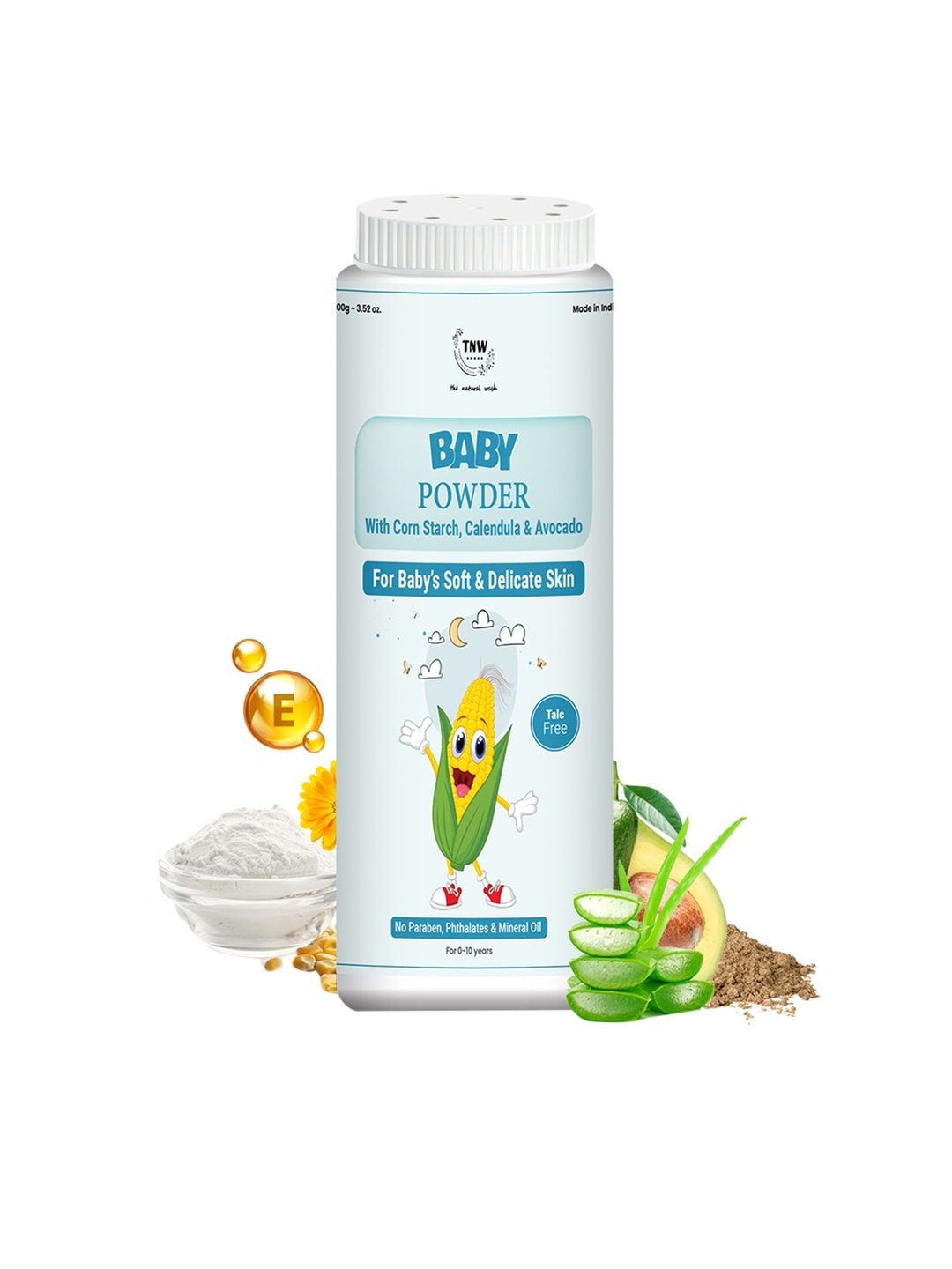 

TNW the natural wash Kids Baby Powder 100g, White