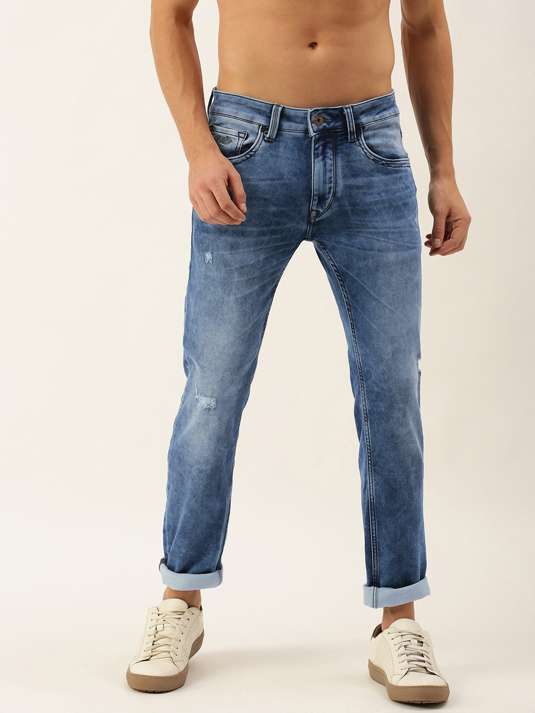 

Flying Machine Men Blue Slim Fit Light Fade Stretchable Jeans