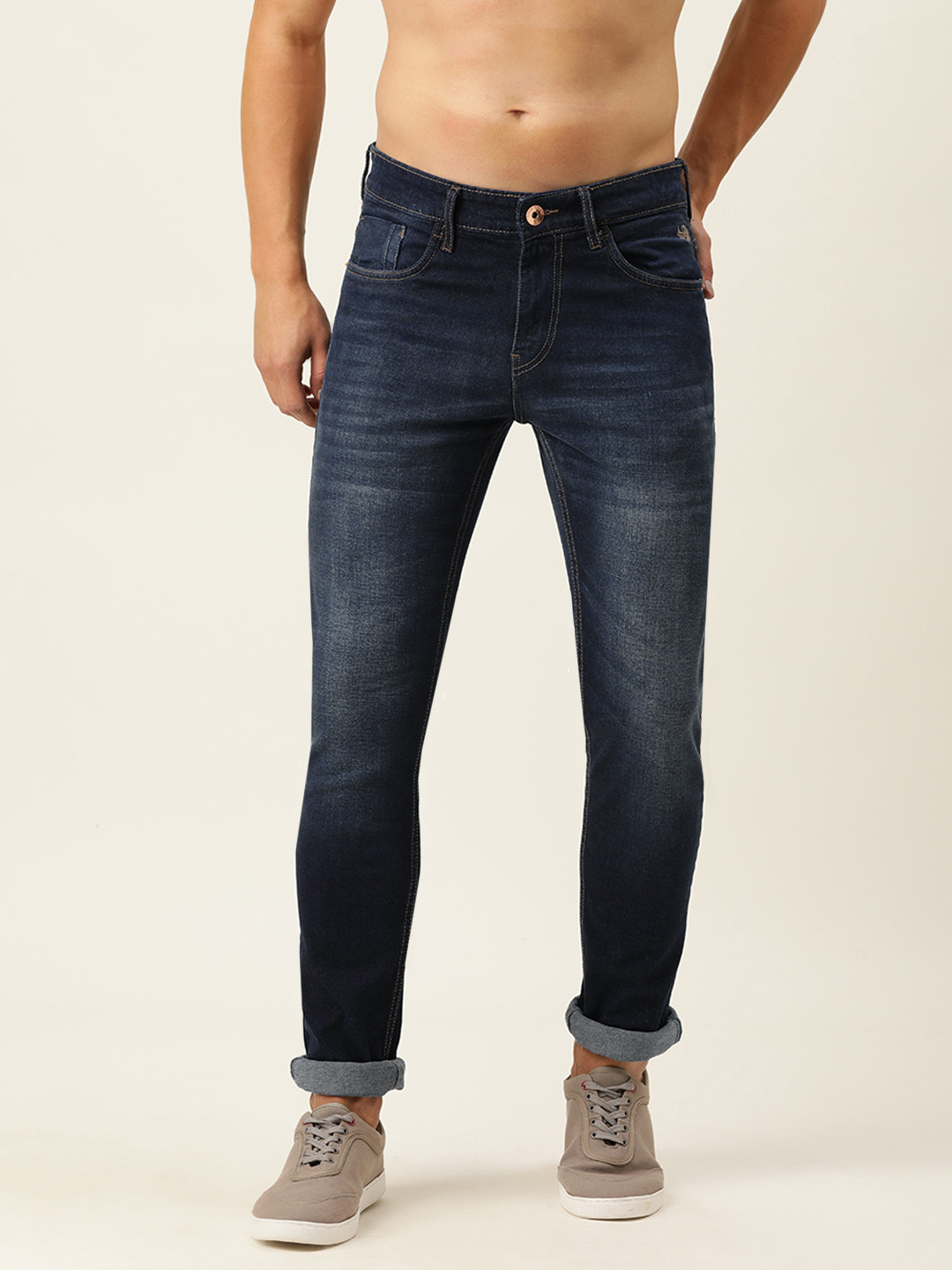 

Flying Machine Men Blue Michael Slim Tapered Fit Mid-Rise Light Fade Stretchable Jeans