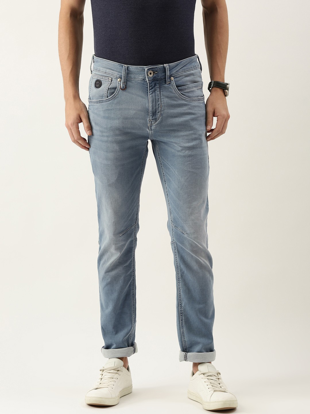 

Flying Machine Men Blue Slim Tapered Michael Fit Light Fade Stretchable Jeans