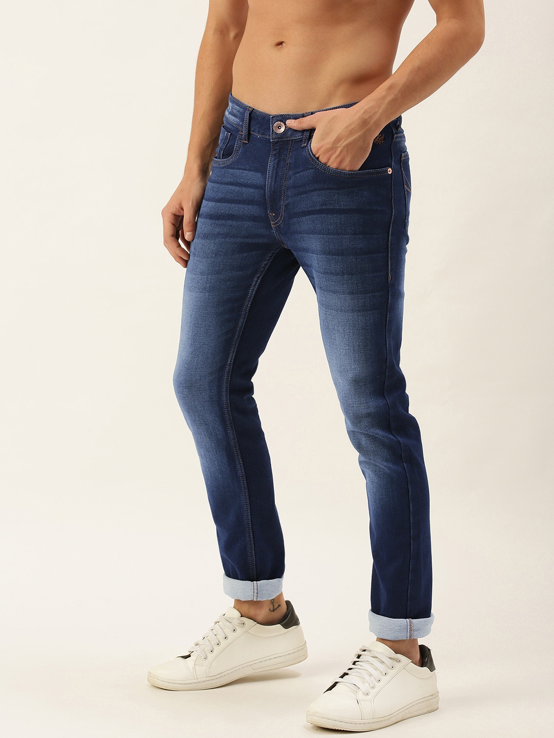 

Flying Machine Men Blue Slim Fit Light Fade Stretchable Jeans
