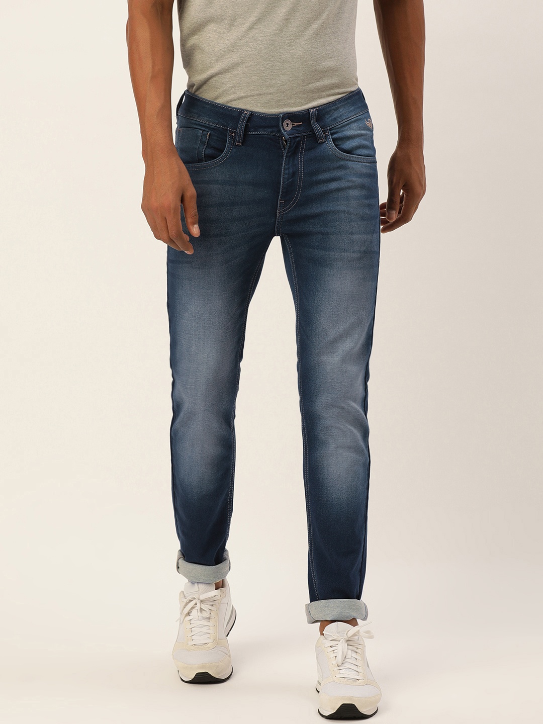 

Flying Machine Men Blue Jackson Skinny Fit Low-Rise Light Fade Stretchable Jeans