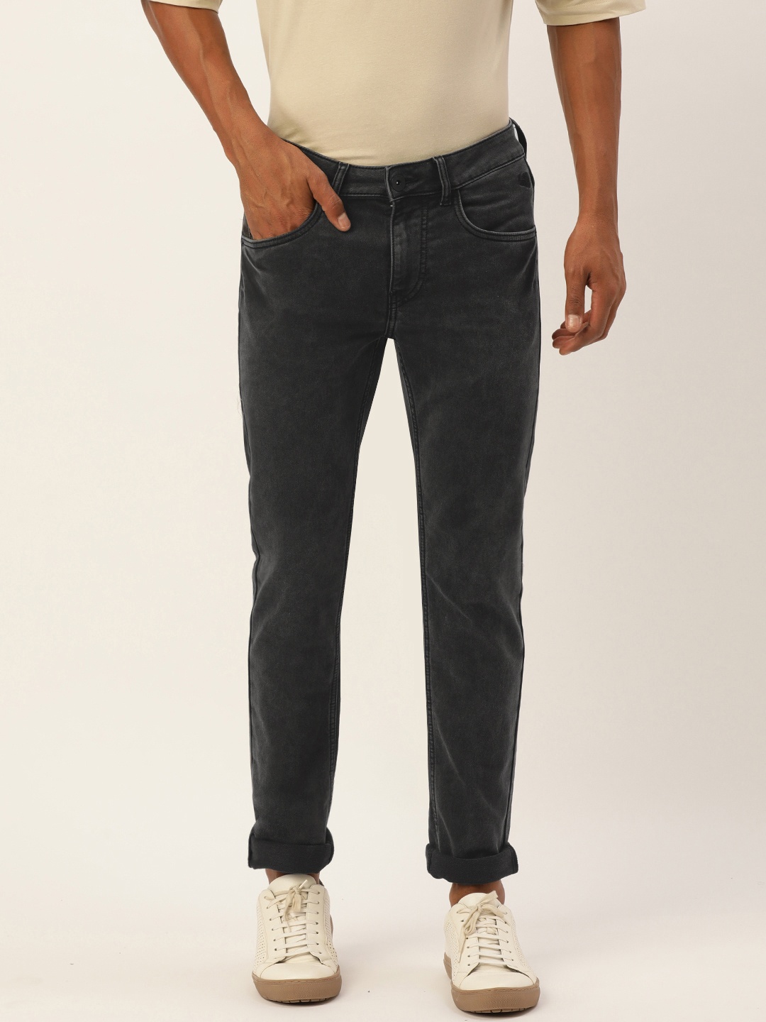 

Flying Machine Men Black Jackson Skinny Fit Low-Rise Light Fade Stretchable Jeans