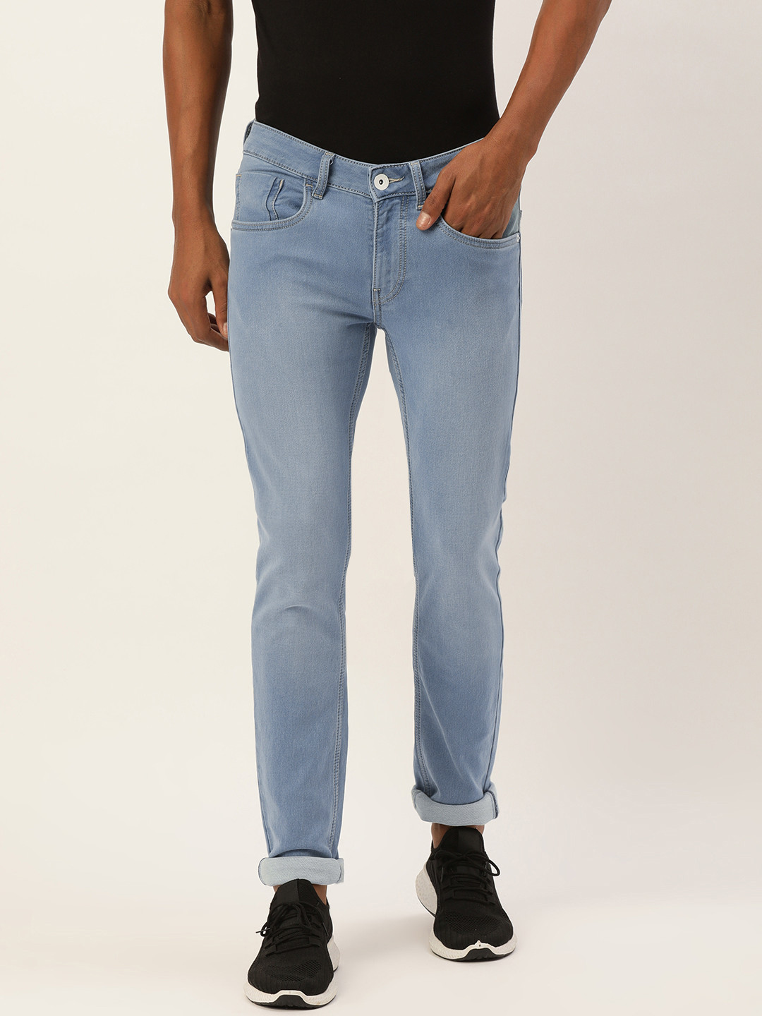 

Flying Machine Men Blue Jackson Skinny Fit Low-Rise Light Fade Stretchable Jeans