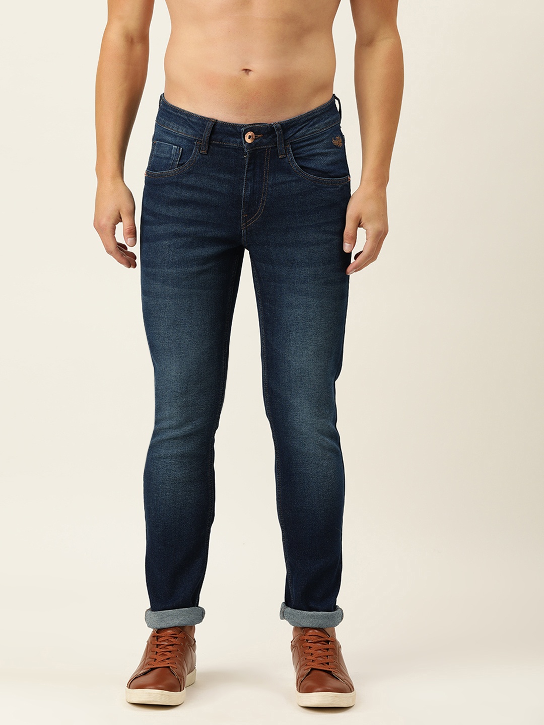 

Flying Machine Men Blue Skinny Jackson Fit Low-Rise Light Fade Stretchable Jeans