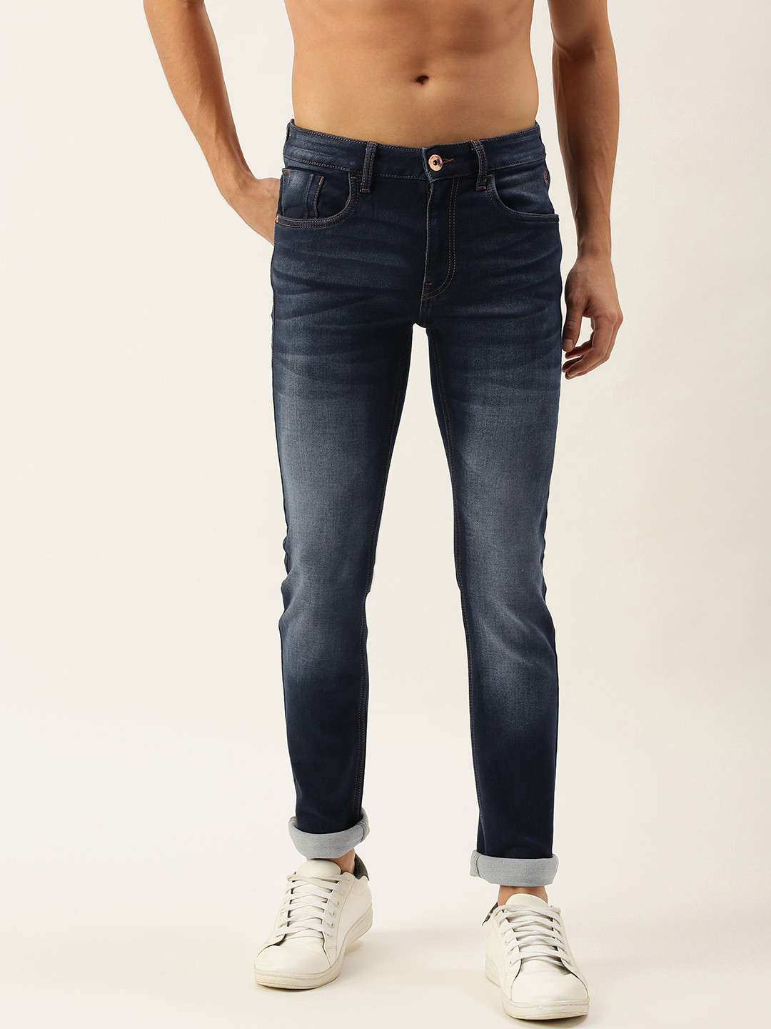 

Flying Machine Men Blue Michael Slim Tapered Fit Light Fade Stretchable Jeans