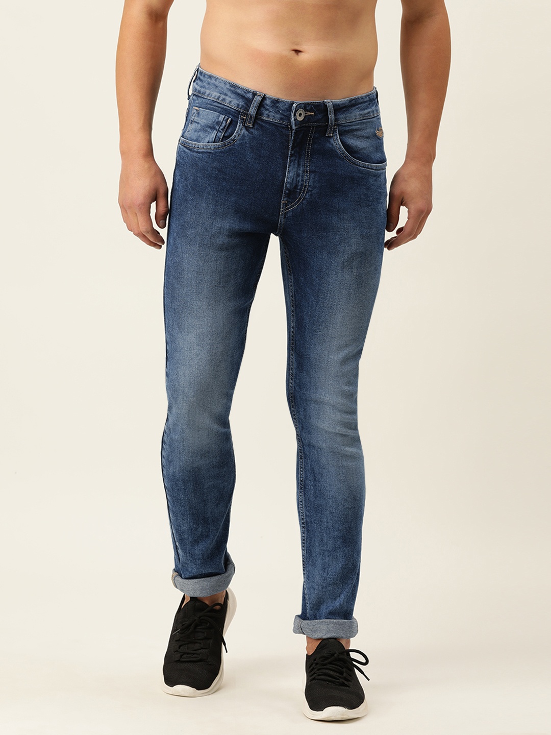 

Flying Machine Men Blue Slim Tapered Micheal Fit Heavy Fade Stretchable Jeans