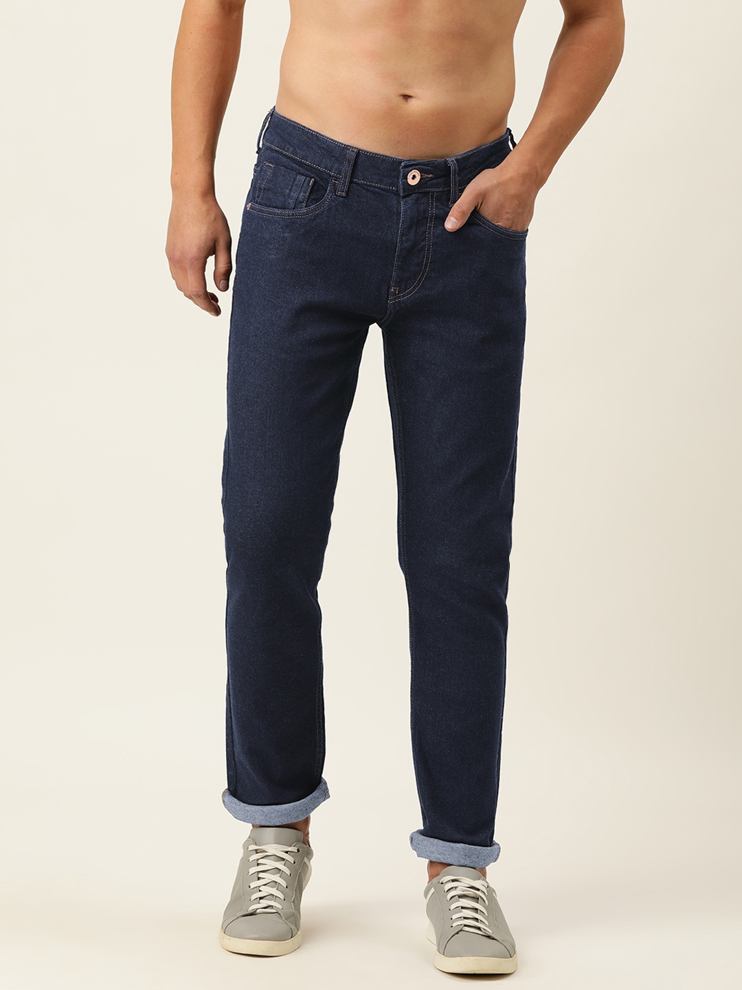 

Flying Machine Men Blue Slim Tapered Michael Fit Mid Rise Jeans