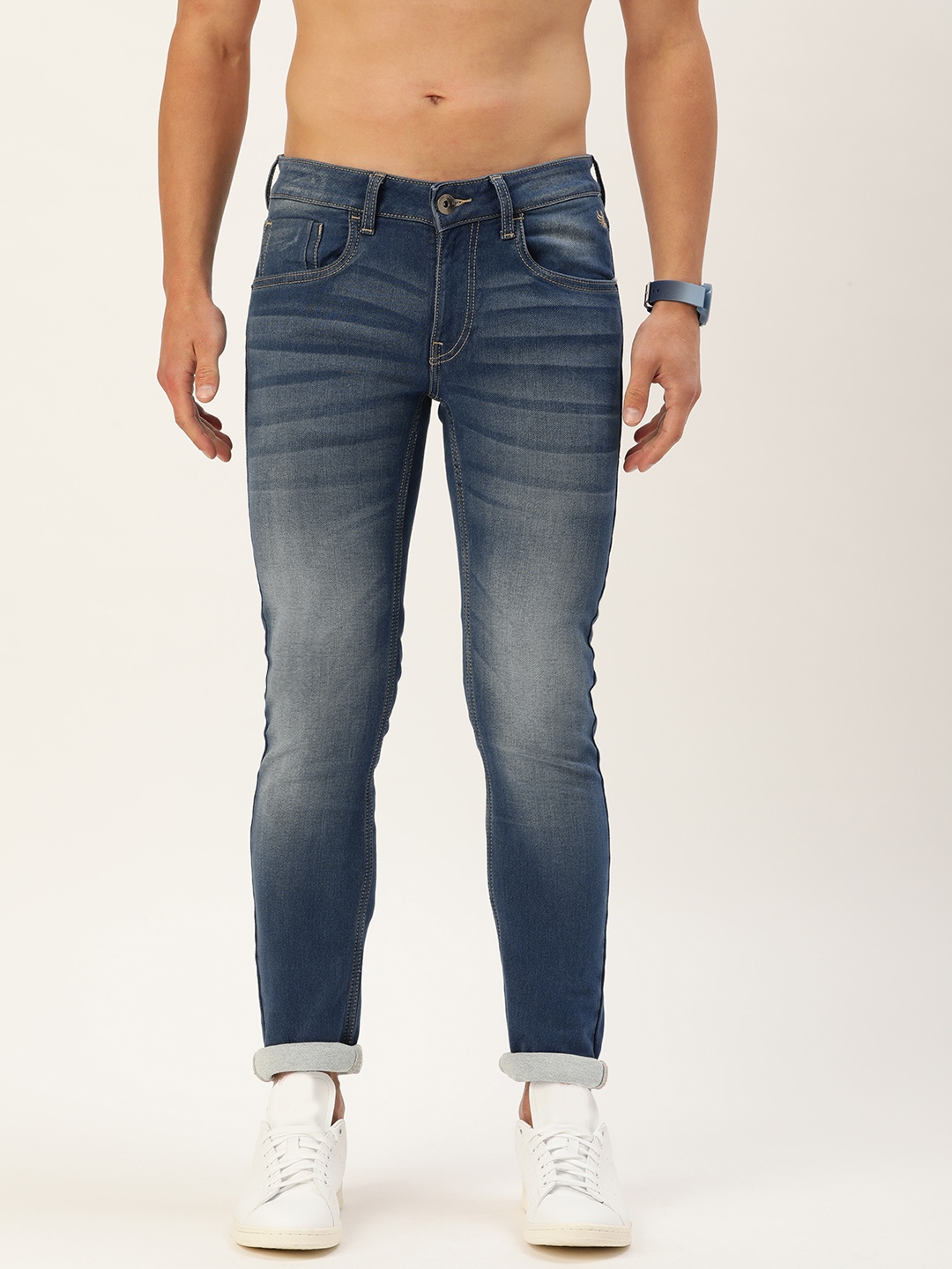 

Flying Machine Men Blue Jackson Skinny Fit Low-Rise Light Fade Stretchable Jeans