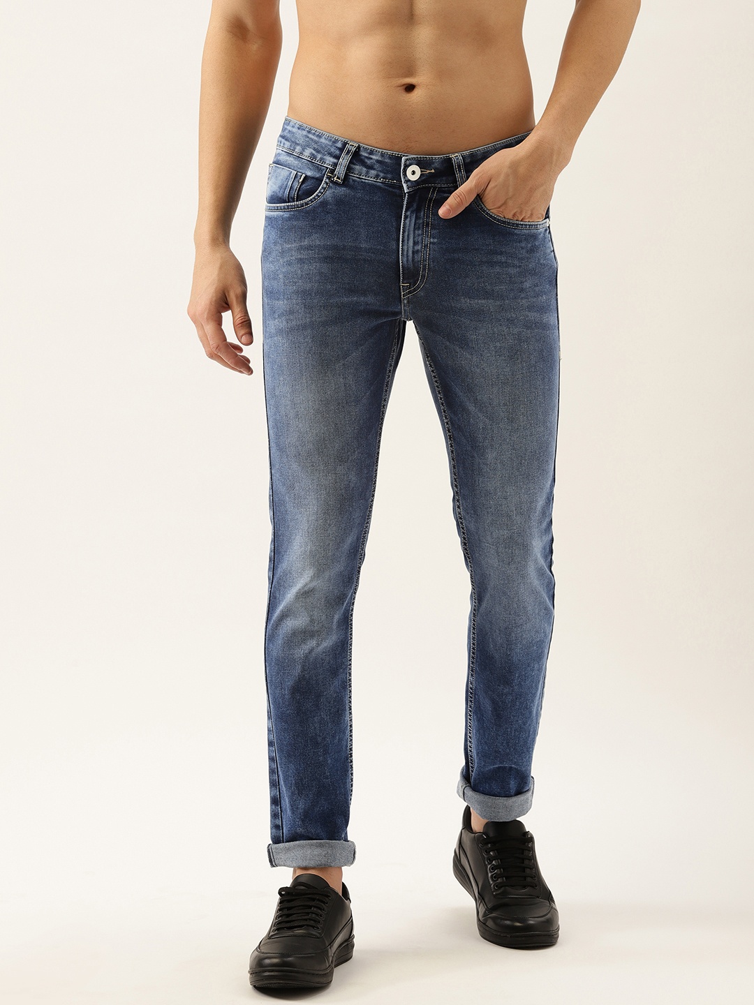 

Flying Machine Men Blue Jackson Skinny Fit Low-Rise Light Fade Stretchable Jeans